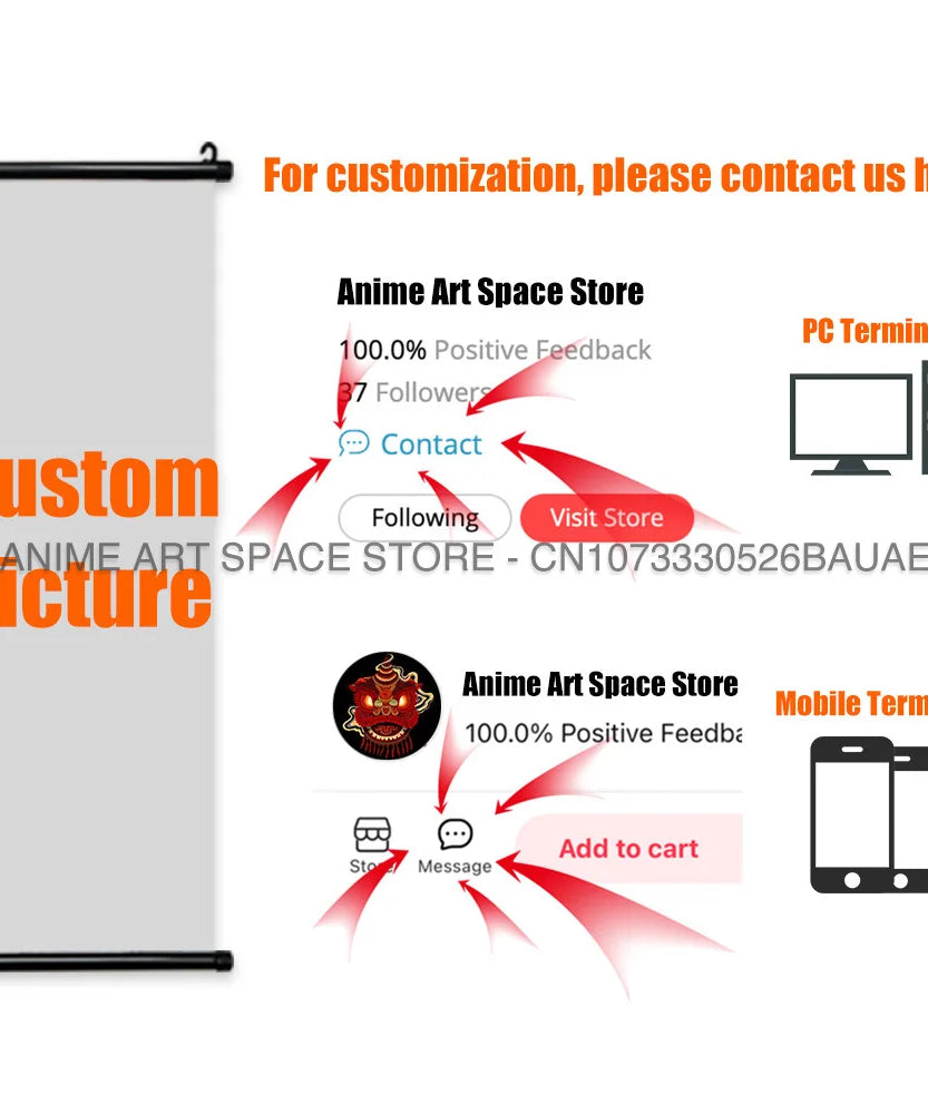 Inuyasha Poster hanging scroll: Kagome and Sesshomaru