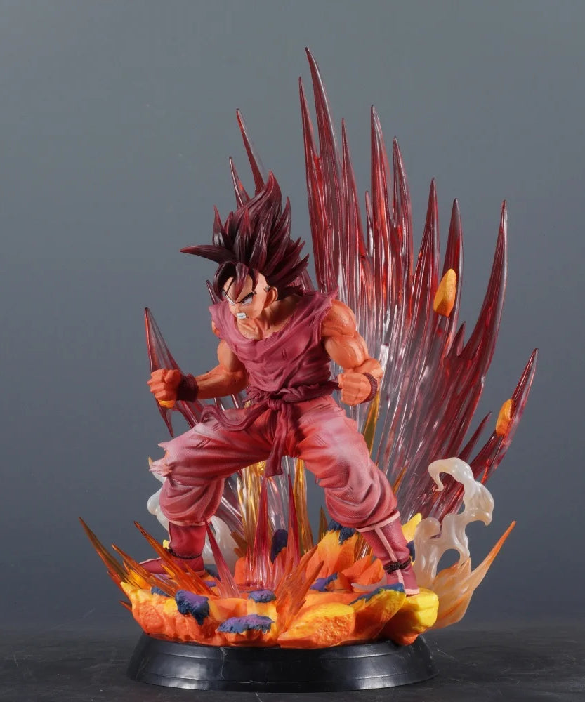 38cm/14.96in Anime Dragon Ball Figure Kaiouken Goku Action Figures Pvc Statue Desktop Ornamen Collection Model Toys Gifts