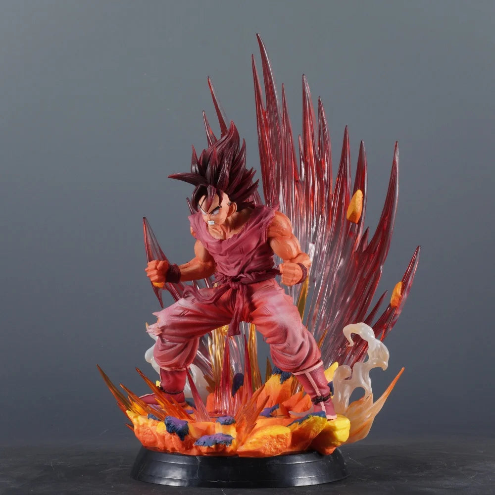 38cm/14.96in Anime Dragon Ball Figure Kaiouken Goku Action Figures Pvc Statue Desktop Ornamen Collection Model Toys Gifts
