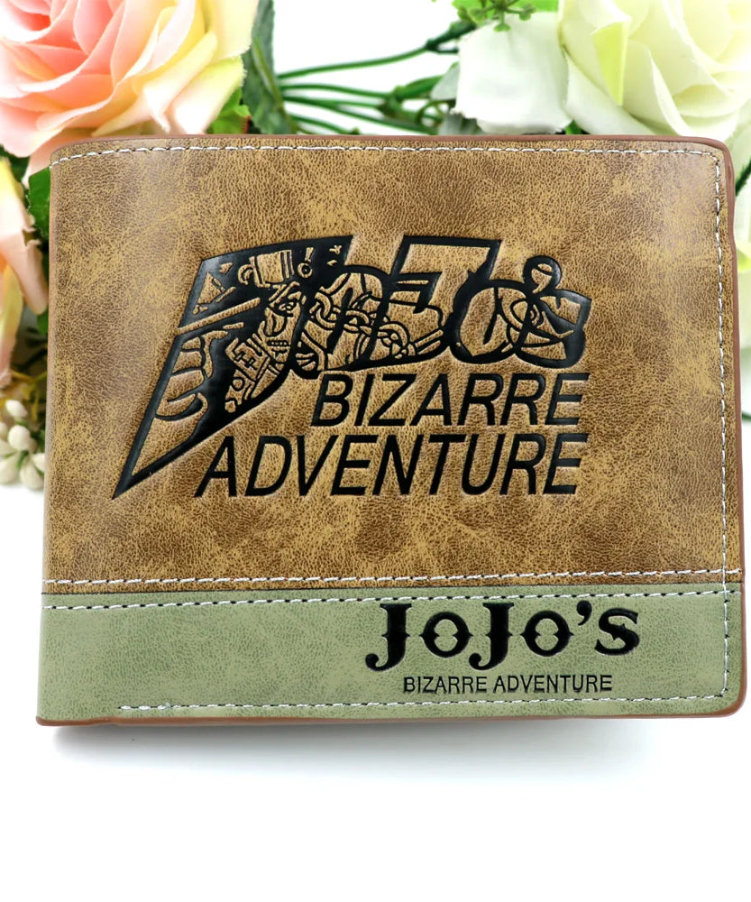 JoJo’s Bizarre Adventure Wallet – Jotaro Kujo Khaki Bifold & Coin Purse