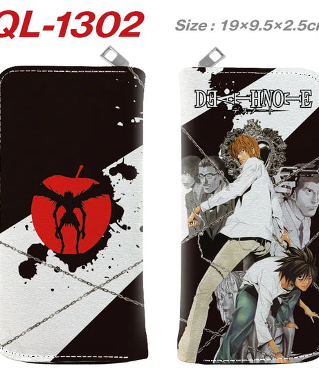 Death Note Anime Portable Zipper Wallet anime Long Purse Handbag Card Holder