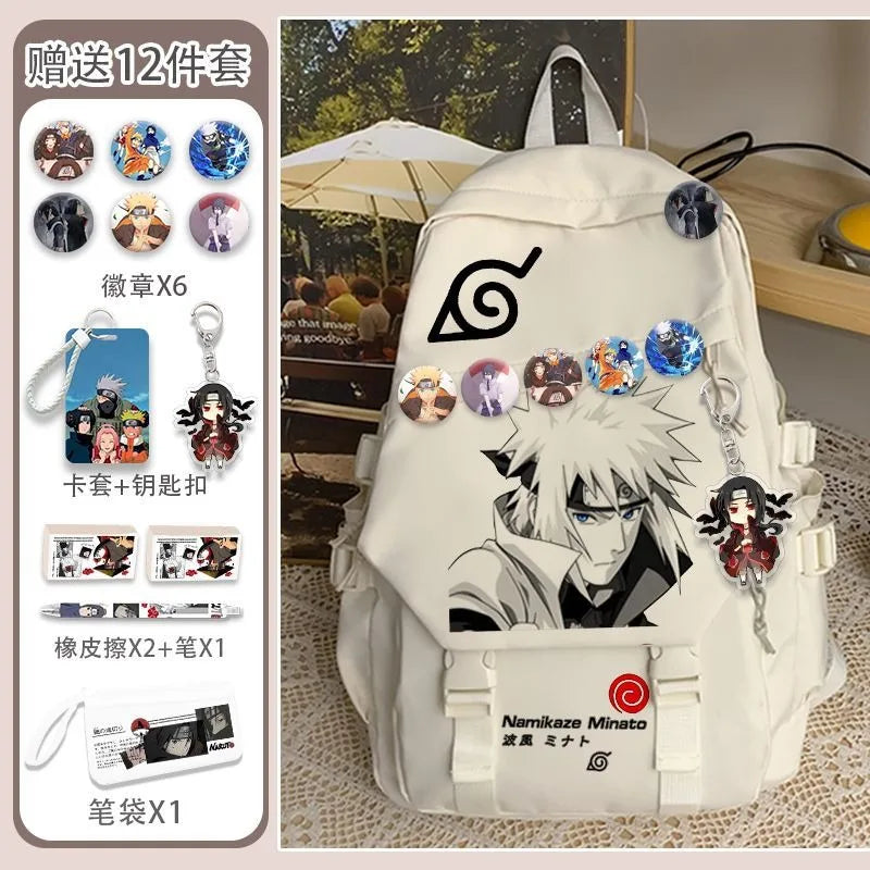 Naruto Boys Large Backpack - Breathable Anime Schoolbag