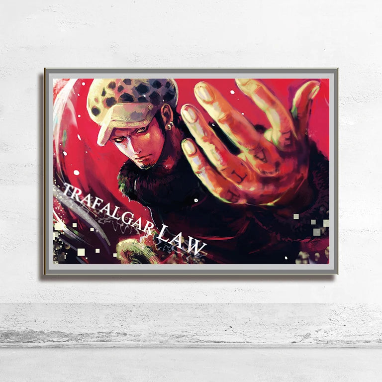 One Piece Wall Art – Trafalgar Law & Eustass Kid Anime Poster Decor