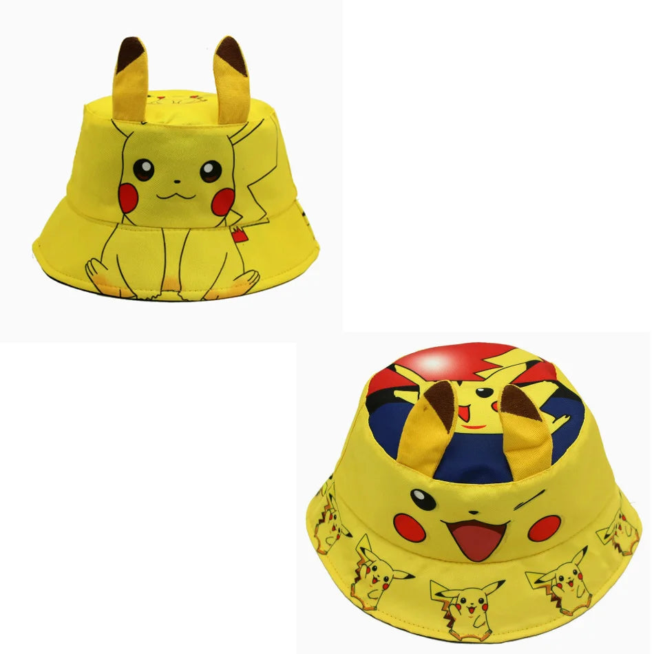 Pokémon Pikachu Kids Fisherman's Bucket Hat & Baseball Cap – Cute Anime Sun Hat for Boys & Girls 6