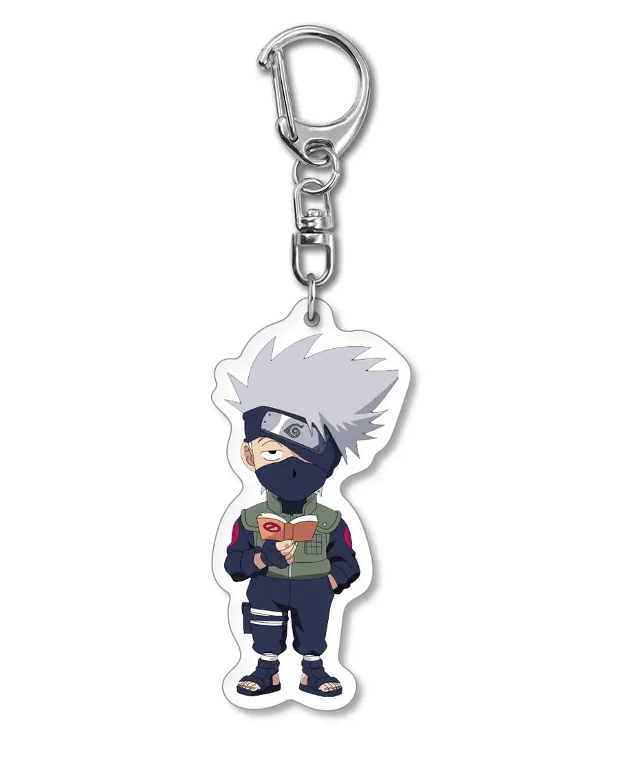 Naruto Keychain Key Accessories Acrylic Key Holder Kakashi Key Chain Ring Jewelry Bag Pendant for Girl Trinket Gift New