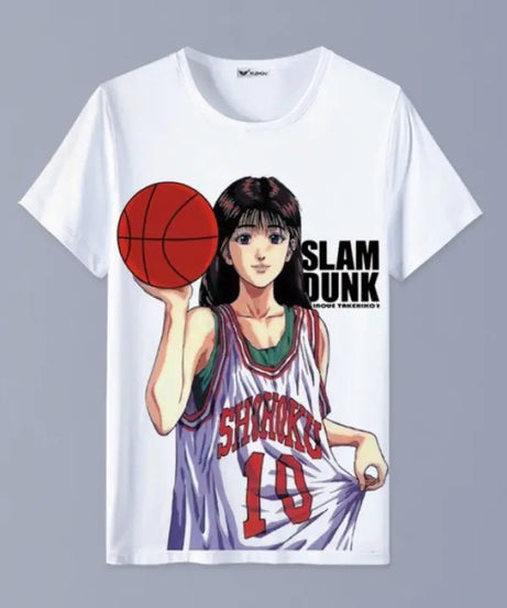 Slam Dunk T-shirt Sakuragi Hanamichi Akagi Haruko Rukawa Kaede Mitsui Hisashi Ryota anime basketball short-sleeved clothes gift
