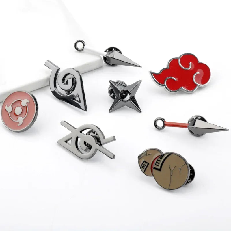 Japanese Ninja Cartoon Brooch – Naruto Anime Enamel Pin & Backpack Badge 2
