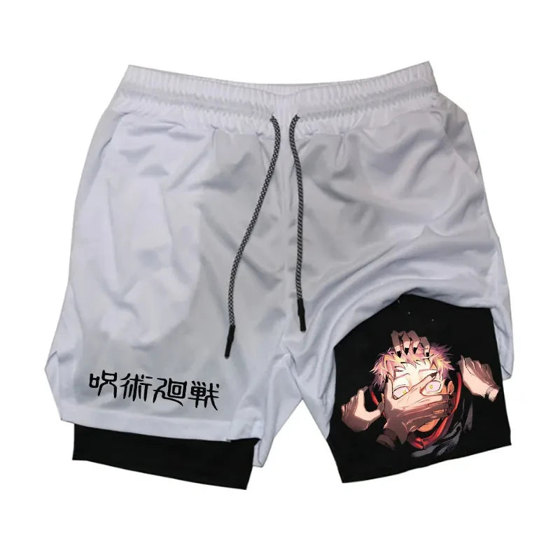 Anime 2-in-1 Gym Shorts — Quick-Dry Sportswear 8