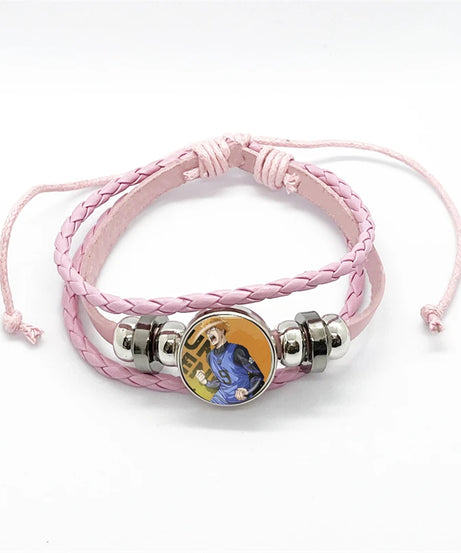 Anime Blue Lock Isagi Yoichi Chigiri Bachira Leather Bracelet Cosplay Unisex Adjustable Punk Wristband Jewelry Props