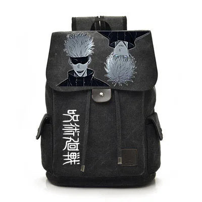 Jujutsu Kaisen Anime Backpack Cosplay Gojo Unisex Students School Bag Large Capacity Bookbag Laptop Travel Rucksack Outdoor Bag