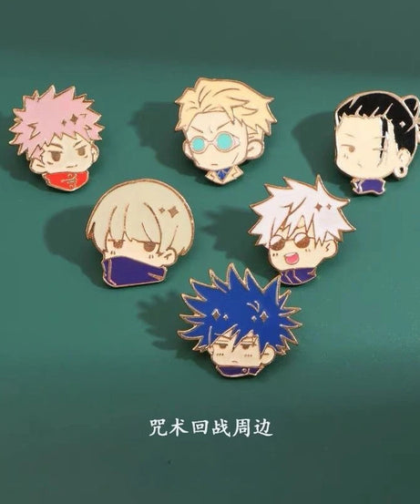 new Gojo Satoru Itadori Yuji Cute anime Creative Personality Kawaii Anime Character Q Version Badge Brooch Accessories Gift