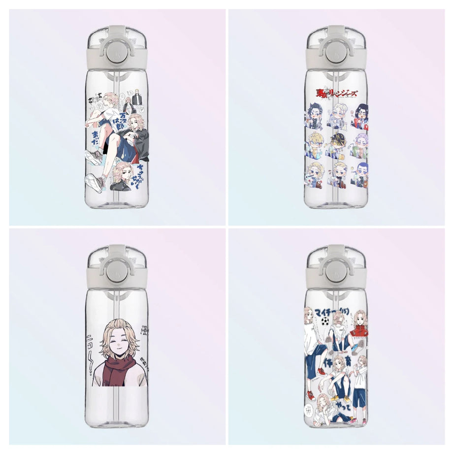 Anime Tokyo Revengers Mikey Leakproof Sports Water Bottle with Straw