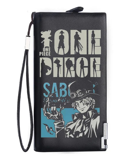 One Piece Luffy Ace Anime Peripheral Zipper New PU Wallet Handsome Personality Boy Print Coin Purse Short Card Pack Holiday Gift