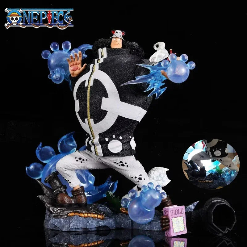32cm One Piece Anime Figure Bartholemew Kuma Figurine 2 Hands With Light Statue Collection Decoration Ornaments Model Toys Gift