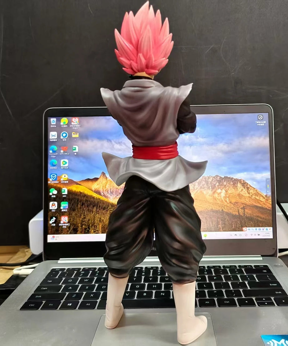 27cm Dragon Ball Z Figure Super Saiyan Goku Black Zamasu Mask Action Figure Pvc Model Statue Collection Decoration