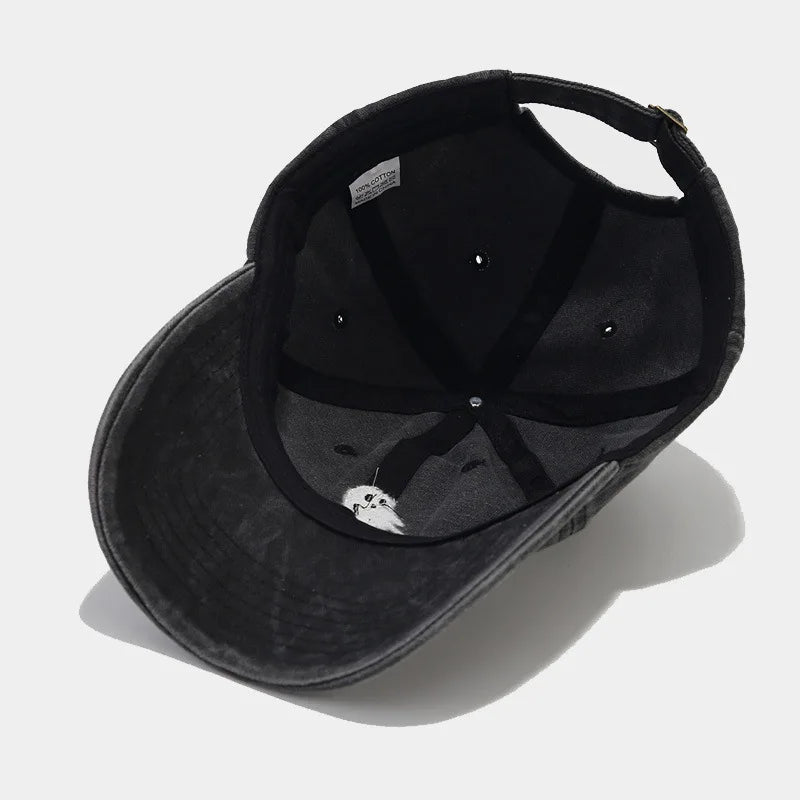 Four Seasons Cotton Ghost Embroidery Casquette Baseball Cap Adjustable Outdoor Snapback Hats for Men and Women 201