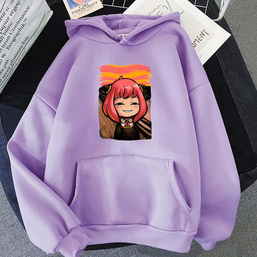 Spy x Family Anya Forger Graphic Fleece Hoodie Harajuku Streetwear 3