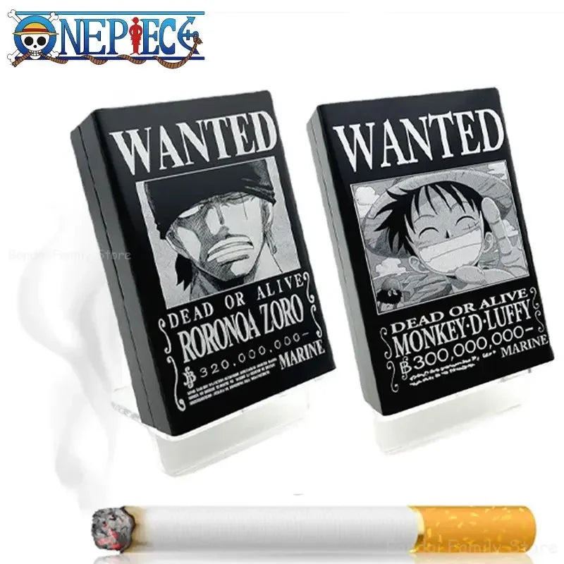 ONE PIECE Luffy Cigarette Case Anime Moisture-proof Pressure-proof Cigarette Storage Container Smoking Accessories Adult Gifts