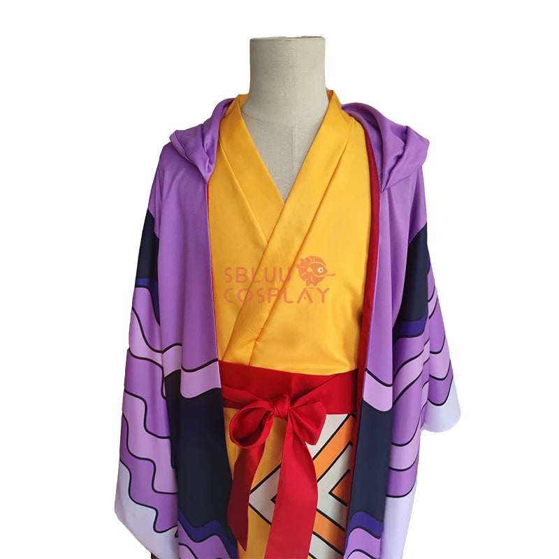 One Piece Wano Country Jinbe Cosplay Costume – Anime Kimono Outfit 2