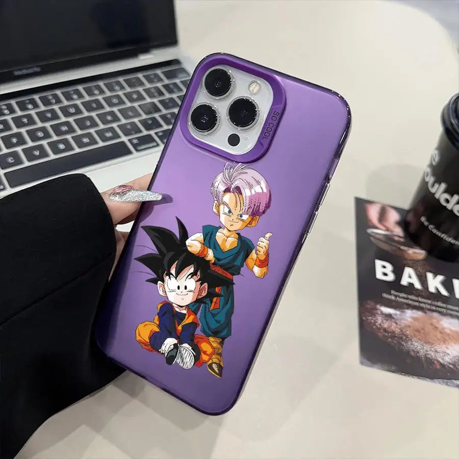 Phone Case for iPhone 14 15 16 Plus 17 Air 16e 11 12 13 Pro Max Shell Dragon Ball Vegeta Goku Dragons