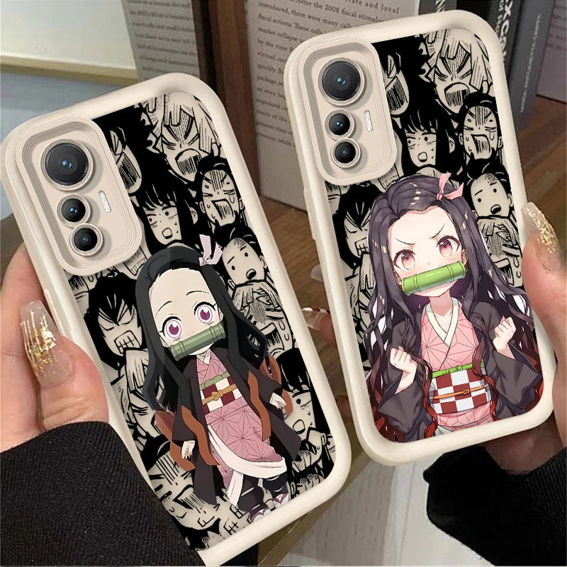 Cute Anime Demon Slayer Case For Xiaomi Poco C65 X7 X6 F6 F5 X5 X3 NFC F3 M6 Pro 4G Mi 13 12 11 Lite 5G 14 13T 12T 11T 14T Pro