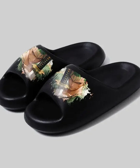 One Piece Luffy Zoro Cute soft bottom flip-flop personality stylish and comfortable men and women sandals holiday gift