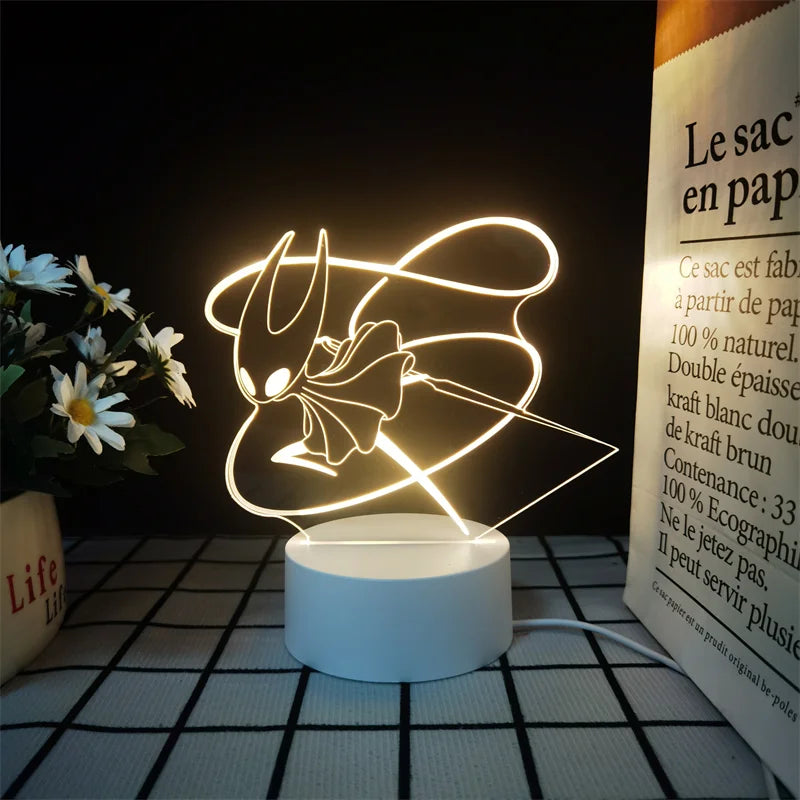 Hollow Knight Hornet Night Light Anime Fashionable Personalized Simple Desktop Decoration Stand Lamp Boy's Birthday Gift
