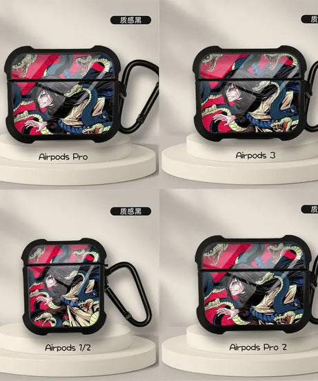 Naruto Anime AirPods Case – Sasuke & Obito Design for AirPods Pro/3