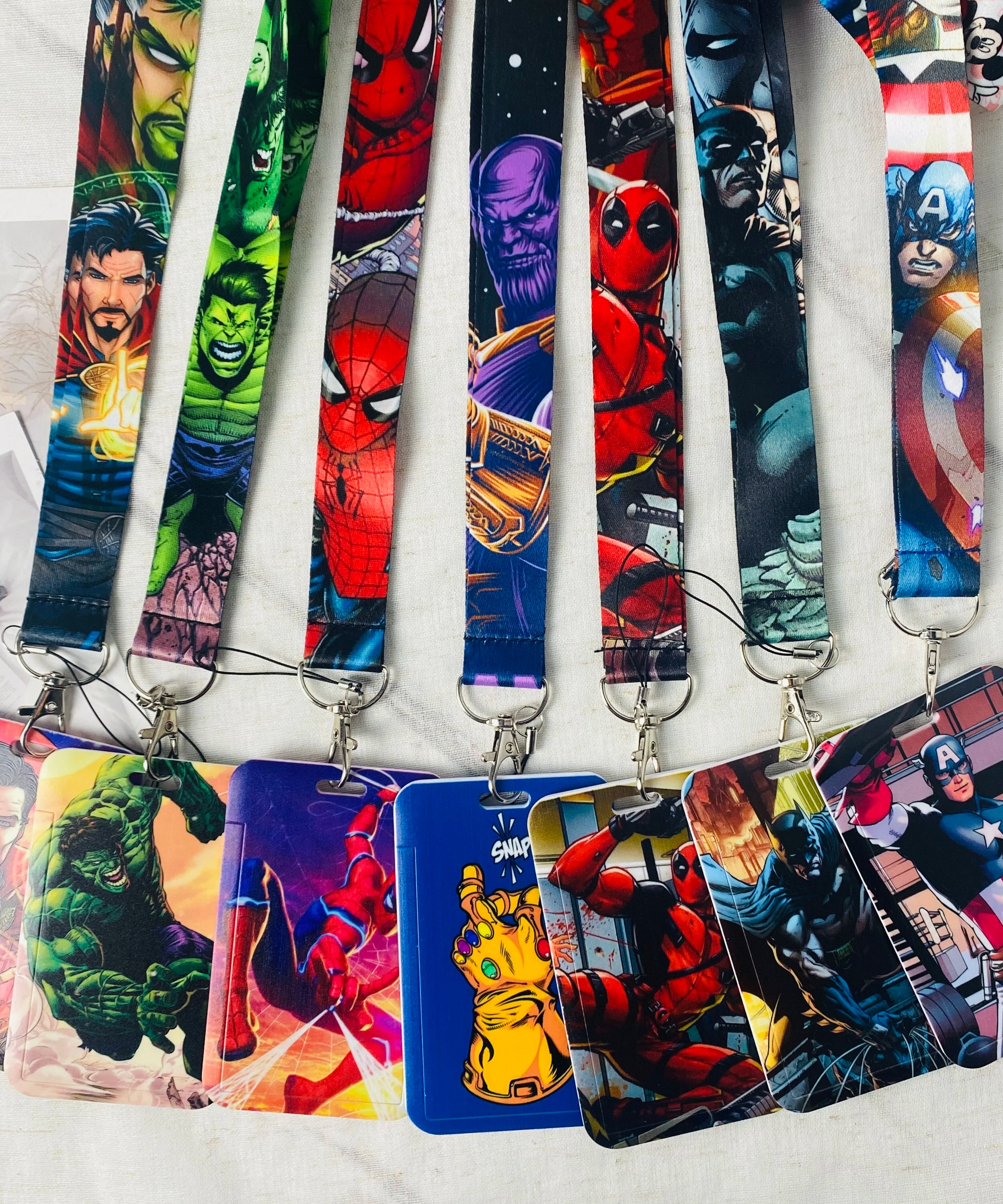 Anime Characters Card Holder Lanyard Keychain ID Credit Bus Card Cover Hang Rope Lariat Lanyard Key Rings Fans Gifts