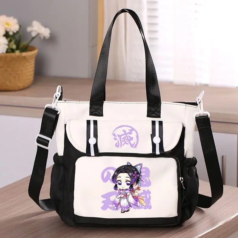 Anime Demon Slayer Kamado Tanjirou New Shoulderbag Men Women Crossbody Bags Student Fashion Large Capacity Handbag Holiday Gifts