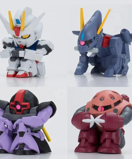 Gundam Gashapon Toys Sitting Posture Waiting Styling Series 2 Anime Figures Dom Strike PVC Model Decoration