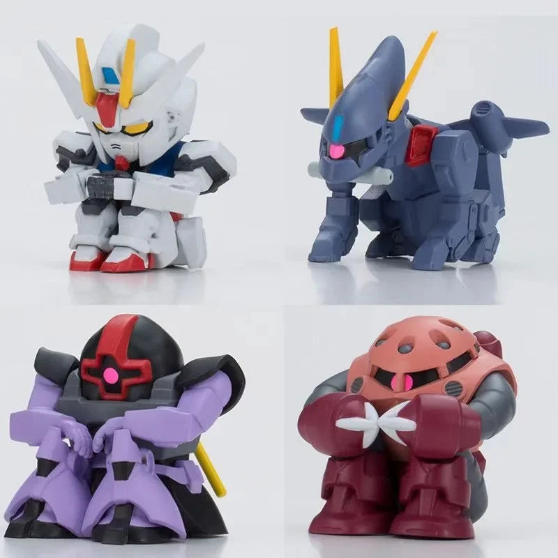 Gundam Gashapon Toys Sitting Posture Waiting Styling Series 2 Anime Figures Dom Strike PVC Model Decoration