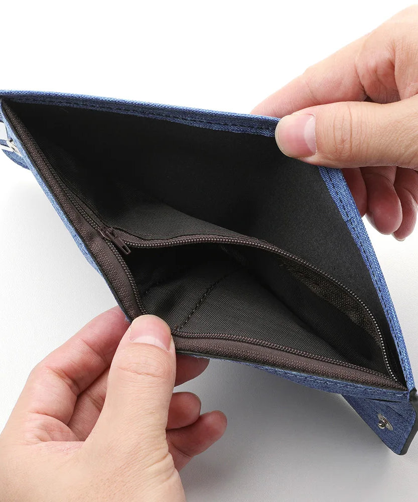 Men's Short Wallet Canvas Material Anime Personality Youth High School Multi-Slot Card Wallet