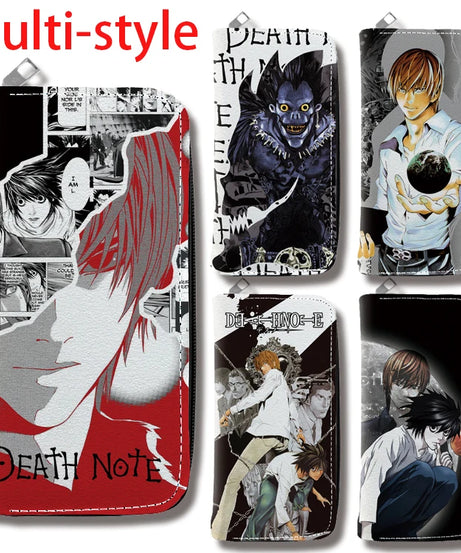 Death Note Anime Portable Zipper Wallet anime Long Purse Handbag Card Holder