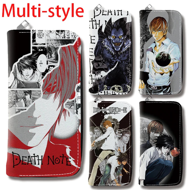 Death Note Anime Portable Zipper Wallet anime Long Purse Handbag Card Holder