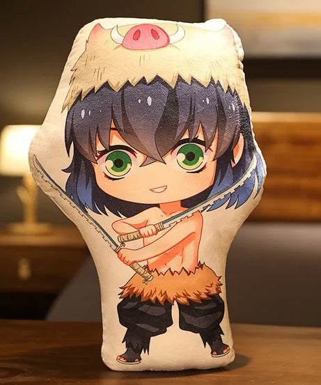 Tanjiro & Nezuko Plush Pillow – Demon Slayer Anime Cushion