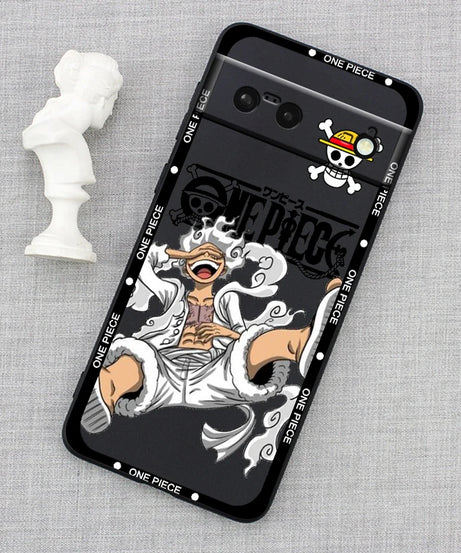 One Piece Luffy Art For Google Pixel 9 8 7A 7 6A 6 5A 5 4 4A XL 5G Black Silicon Shockproof Shell Cover Phone Case
