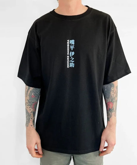 Demon Slayer Anime Hashibira Inosuke Printed T-Shirt Summer New Men's Japanese Harajuku Loose Casual Kids Parent-Child Top