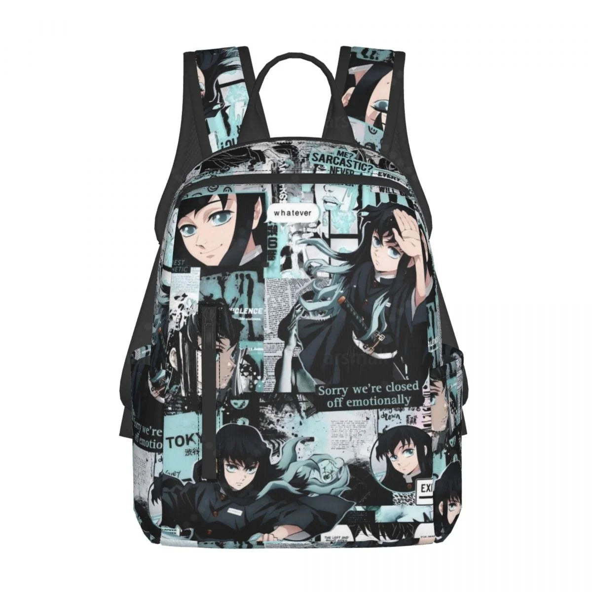 Cute Anime Muichiro TokitoTravel Backpack College Book Bag for Men Women Lightweight Casual Should Bags for Outdoor Sports