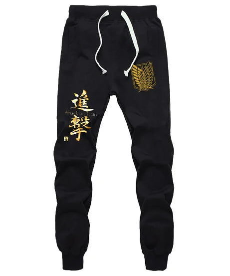 New Fashion Anime Attack on Titan Sports Sweat Breathable Pants Students Men Women Print Cotton Straight Pants Jogging Long Pant