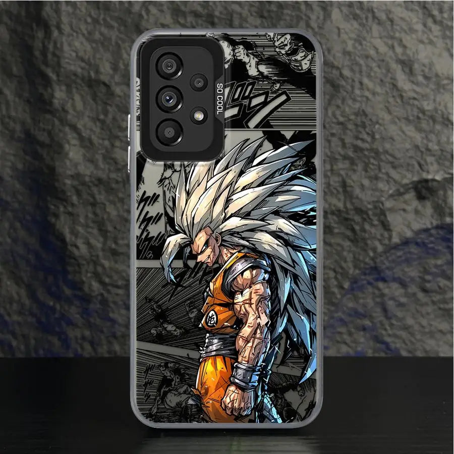 Shell Case for Samsung Galaxy A35 A26 A36 A53 A71 A72 A51 A56 A73 A55 A54 A52 Dragon Ball Son Goku Cool