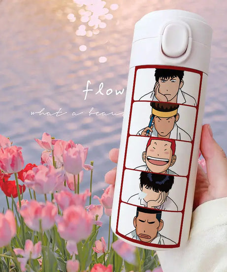 Slam Dunk Sakuragi Hanamichi Rukawa Kaede Anime Peripheral Insulated Cup Large Capacity Stainless Steel Water Cup Holiday Gift