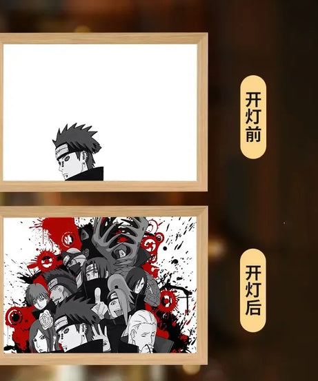 Naruto LED Night Light – Kakashi, Sasuke & Madara Anime Bedroom Lamp Gift