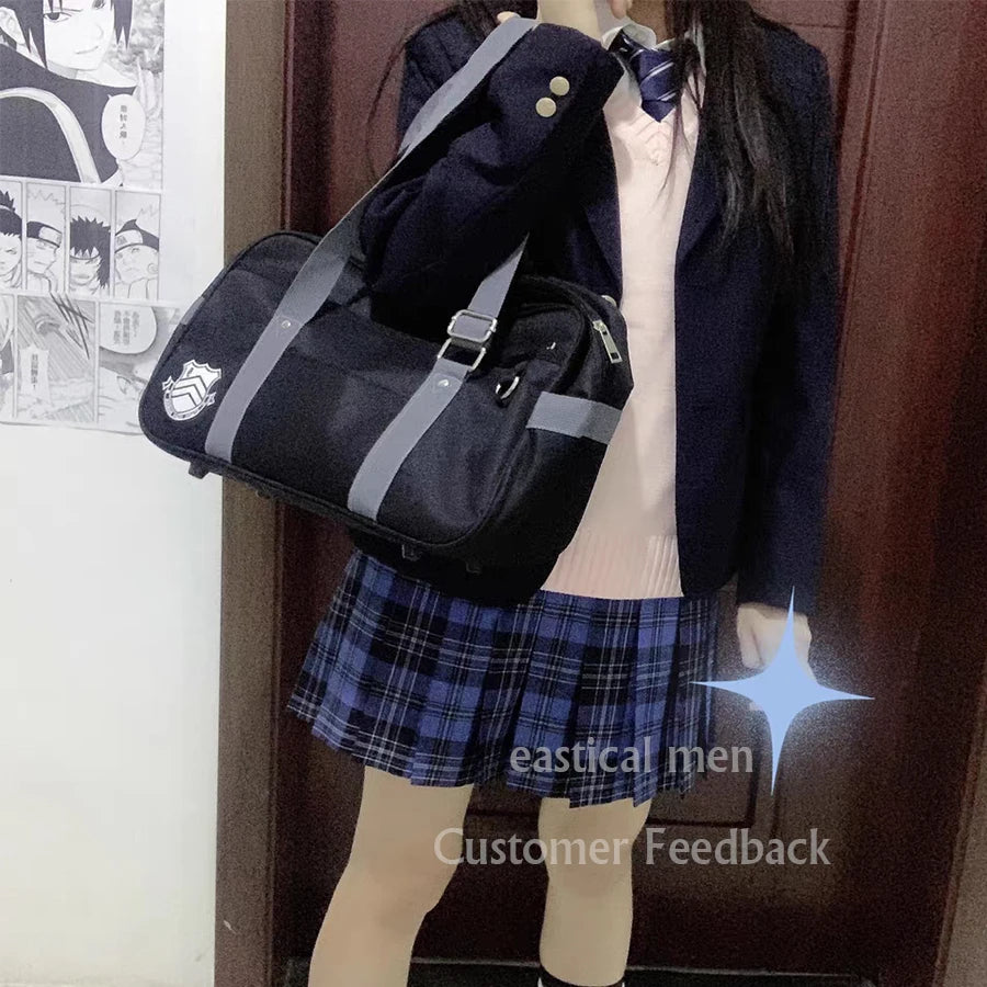 Person 5 P5 Syujin Gakuen High School Jk Bag Student Bookbag Anime Uniform Oxford Shoulder Bag Halloween Cosplay Messenger Bag