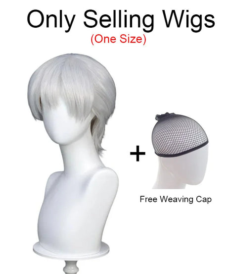 Ukyo Saionji Cosplay Set – Dr. Stone Anime Costume with Wig & Hat (Unisex, Halloween/Comic-Con)