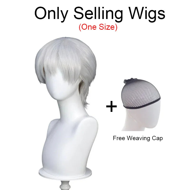 Ukyo Saionji Cosplay Set – Dr. Stone Anime Costume with Wig & Hat (Unisex, Halloween/Comic-Con)