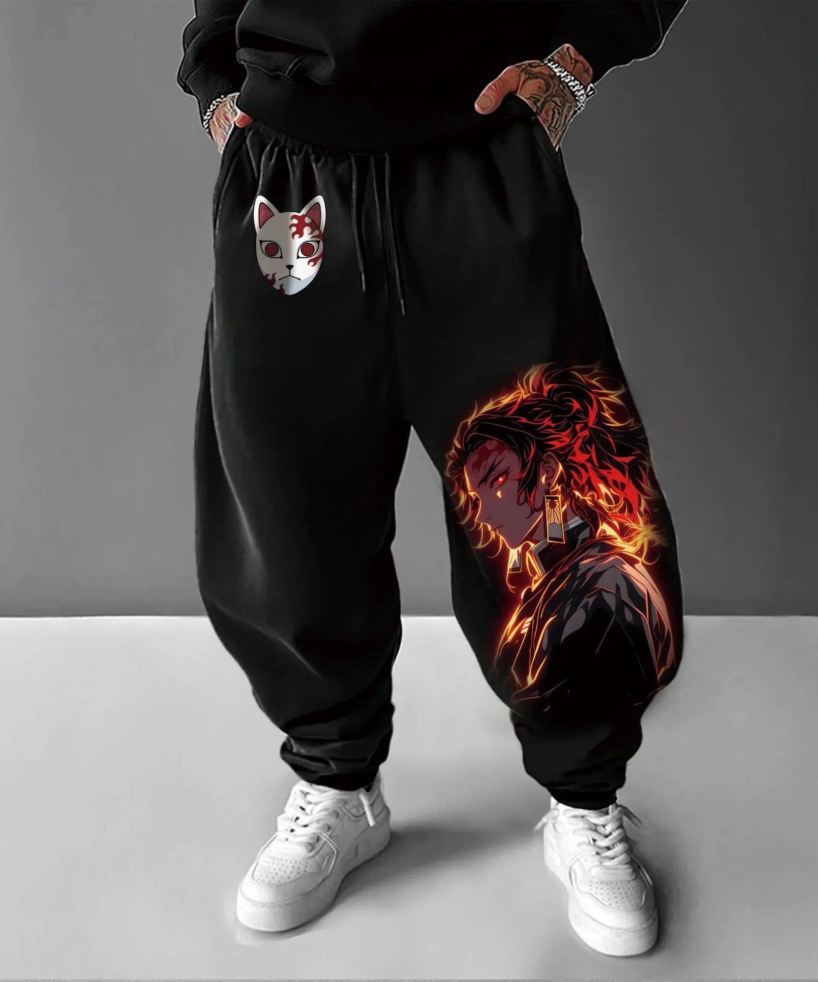 Demon Slayer Anime Men Sweatpants Print Loose Sports Pants Streetwear Casual Hip Hop Autumn Fashion Y2k Clothes