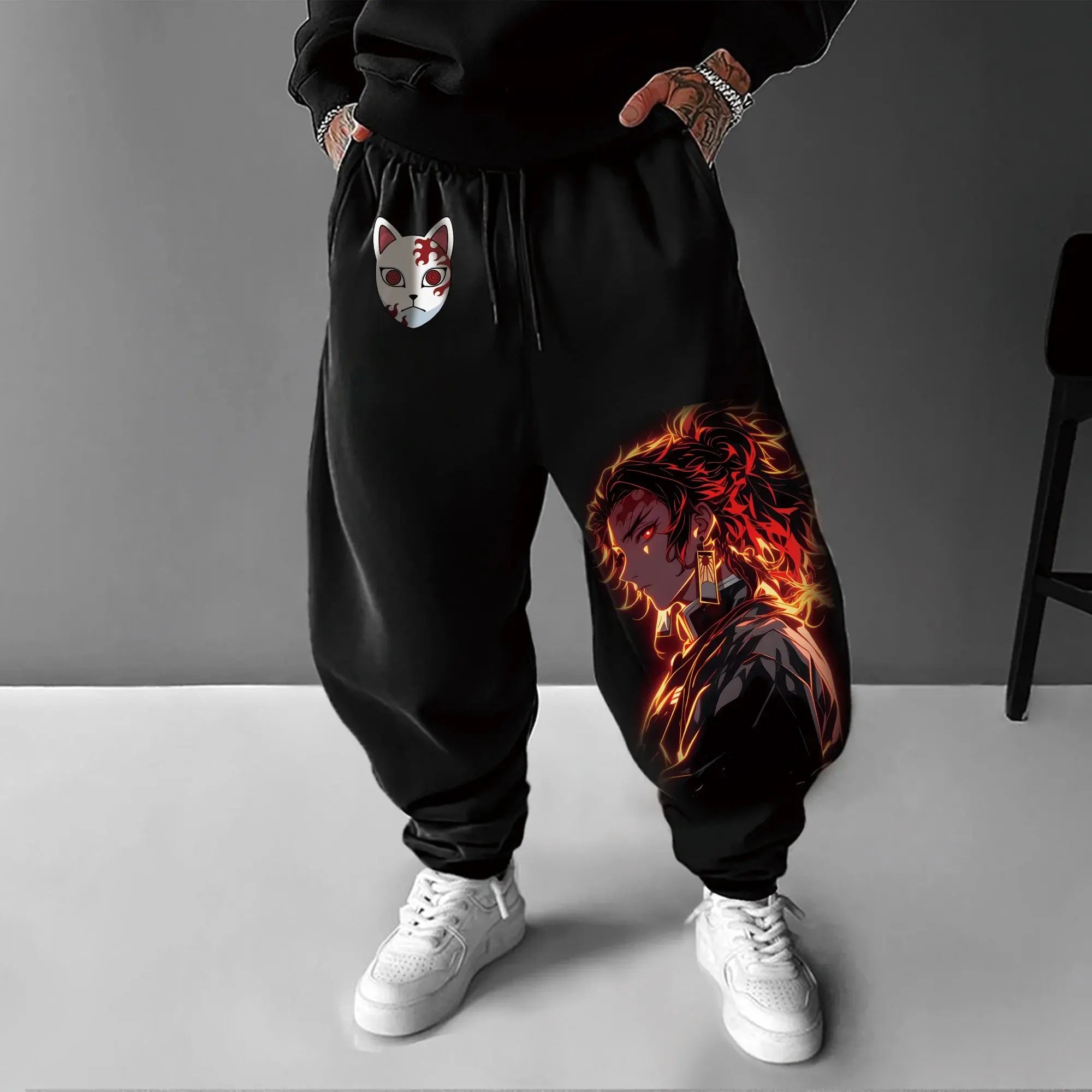 Demon Slayer Anime Men Sweatpants Print Loose Sports Pants Streetwear Casual Hip Hop Autumn Fashion Y2k Clothes
