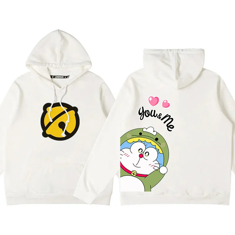 Doraemon Anime Hoodie – Cute Couple & Teen Pullover Jacket