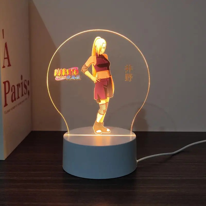 New Animation Naruto anime peripheral light-up stand night light Naruto Sasuke Uchiha Itachi Gaara Kakashi Tsunade holiday gift
